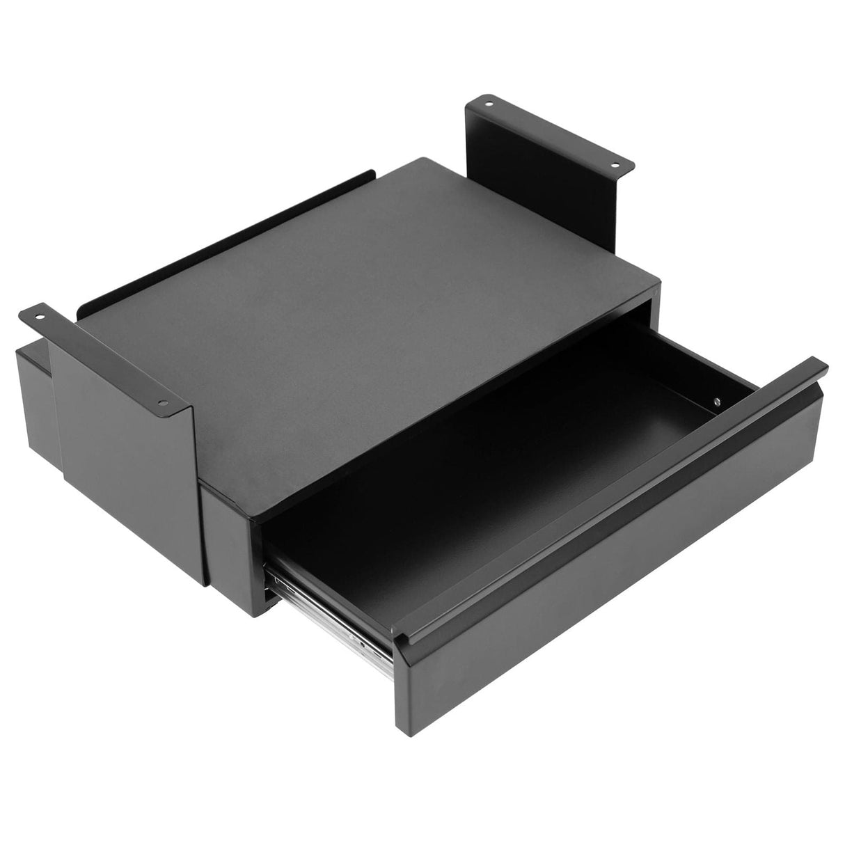 Under Desk Pull-Out Drawer Kit with Shelf Black Desk Accessories - Under Desk Pull-Out Drawer Kit with Shelf - Mount-It! - MI-7291