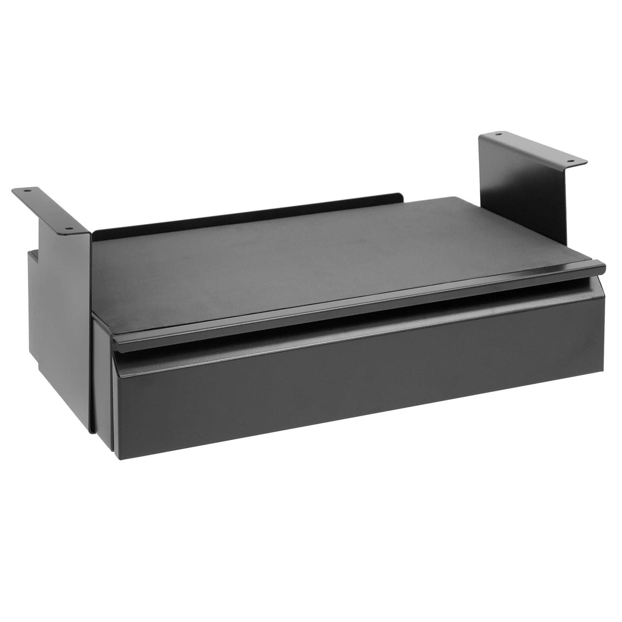 Under Desk Pull-Out Drawer Kit with Shelf Black Desk Accessories - Under Desk Pull-Out Drawer Kit with Shelf - Mount-It! - MI-7291