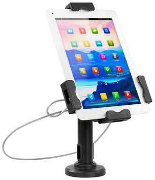 Black Tablet Stand - Universal Tablet Stand with Cable Lock - Mount-It! - MI-3784 Black Tablet Stand - Universal Tablet Stand with Cable Lock - Mount-It! - MI-3784
