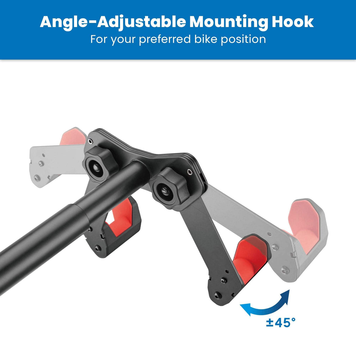 Bike Wall Mount with Adjustable Angle Black Bicycle Mount - WheelsUp Series Bike Wall Mount with Adjustable Angle - Mount-It! - MI-9022