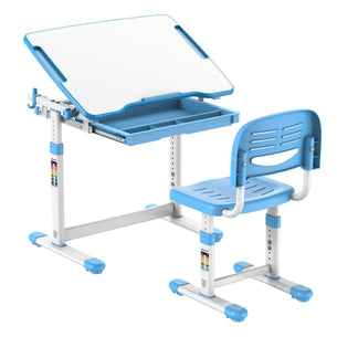 Blue Children's Desks - Kids Desk and Chair Set for Ages 3-10 - Mount-It! - MI-10202 Blue Children's Desks - Kids Desk and Chair Set for Ages 3-10 - Mount-It! - MI-10202