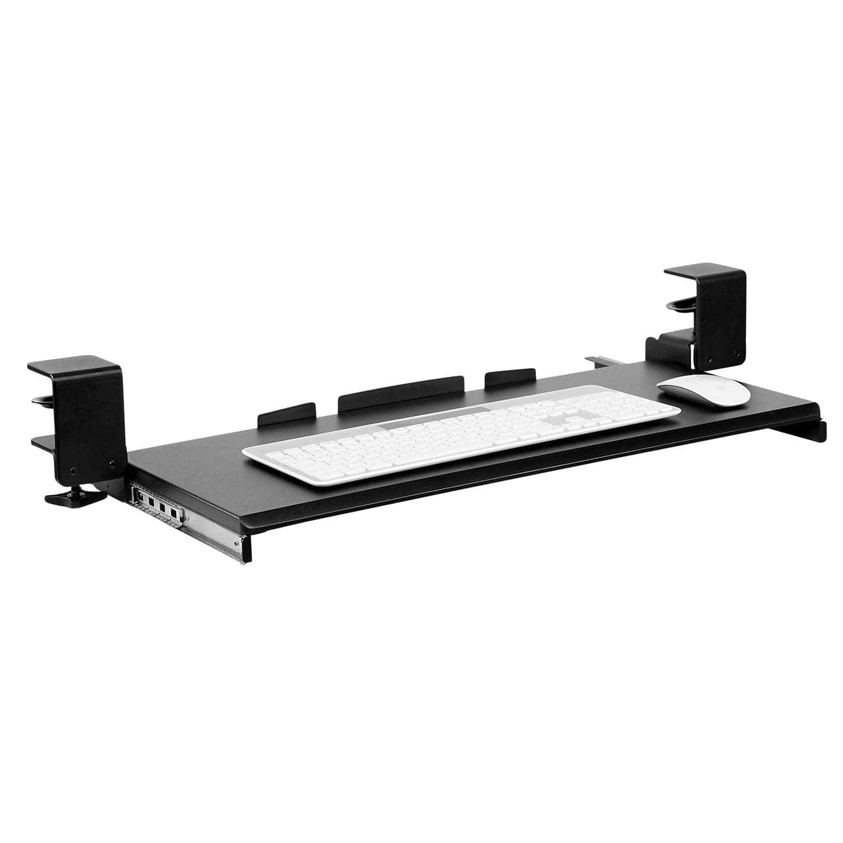Clamp-On Under Desk Keyboard and Mouse Drawer Platform Keyboard Trays/Mounts - Clamp-On Under Desk Keyboard and Mouse Drawer Platform - Mount-It! - MI-7143