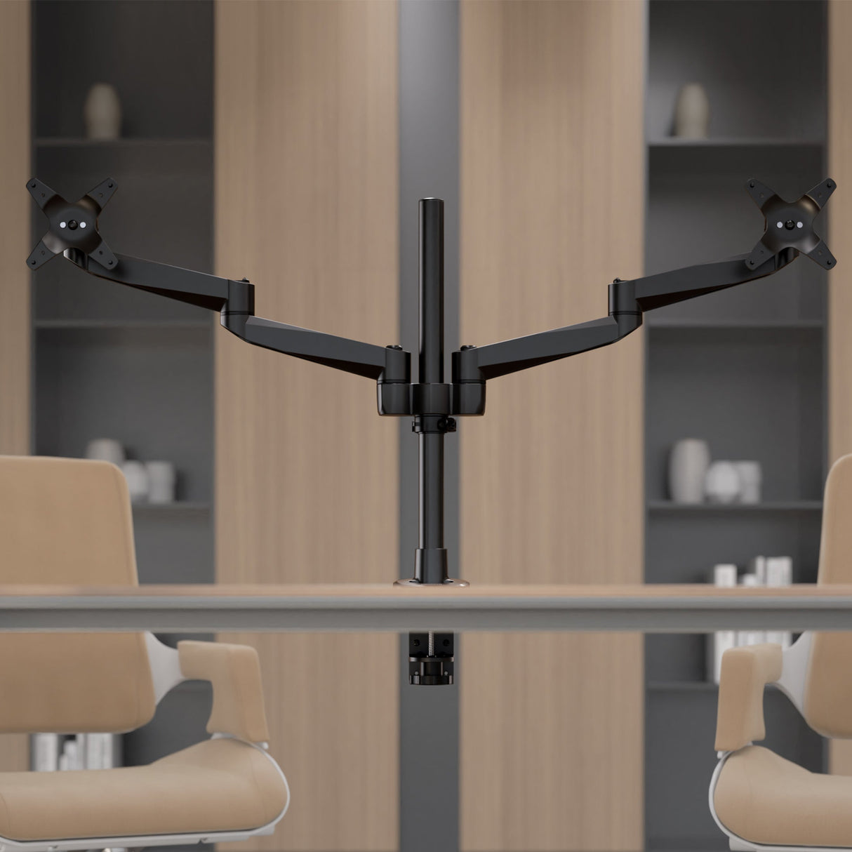 Full Motion Dual Monitor Desk Mount Monitor Mount - CLiX Series Full Motion Dual Monitor Desk Mount - Mount-It! -