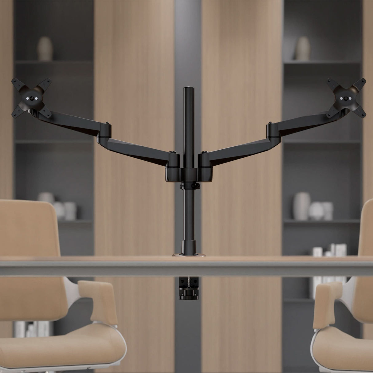 Full Motion Dual Monitor Desk Mount Monitor Mount - CLiX Series Full Motion Dual Monitor Desk Mount - Mount-It! -