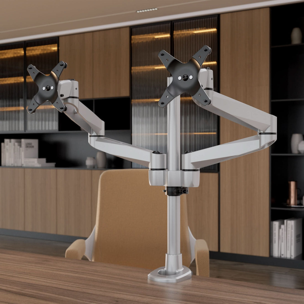 Full Motion Dual Monitor Desk Mount Monitor Mount - CLiX Series Full Motion Dual Monitor Desk Mount - Mount-It! -