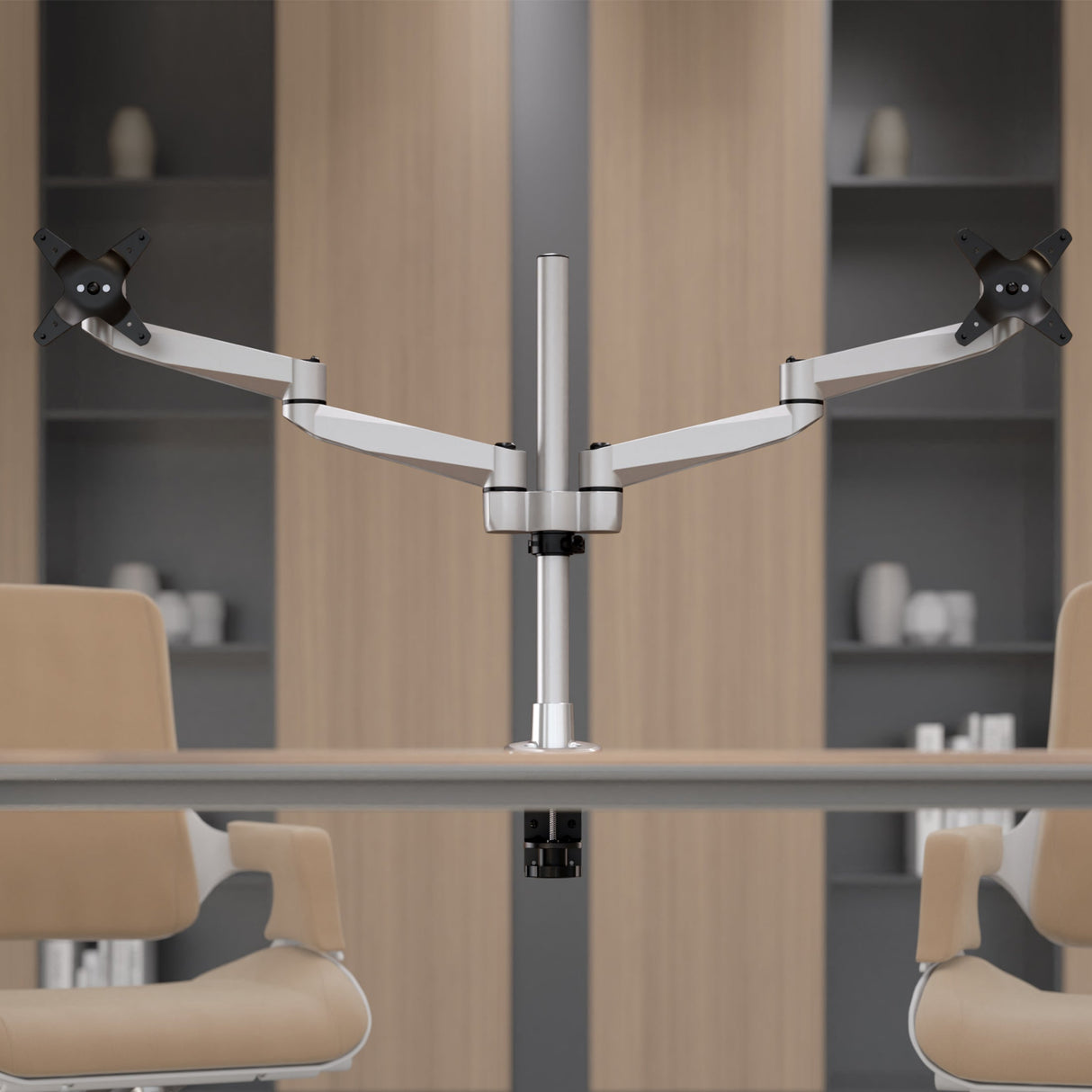 Full Motion Dual Monitor Desk Mount Monitor Mount - CLiX Series Full Motion Dual Monitor Desk Mount - Mount-It! -