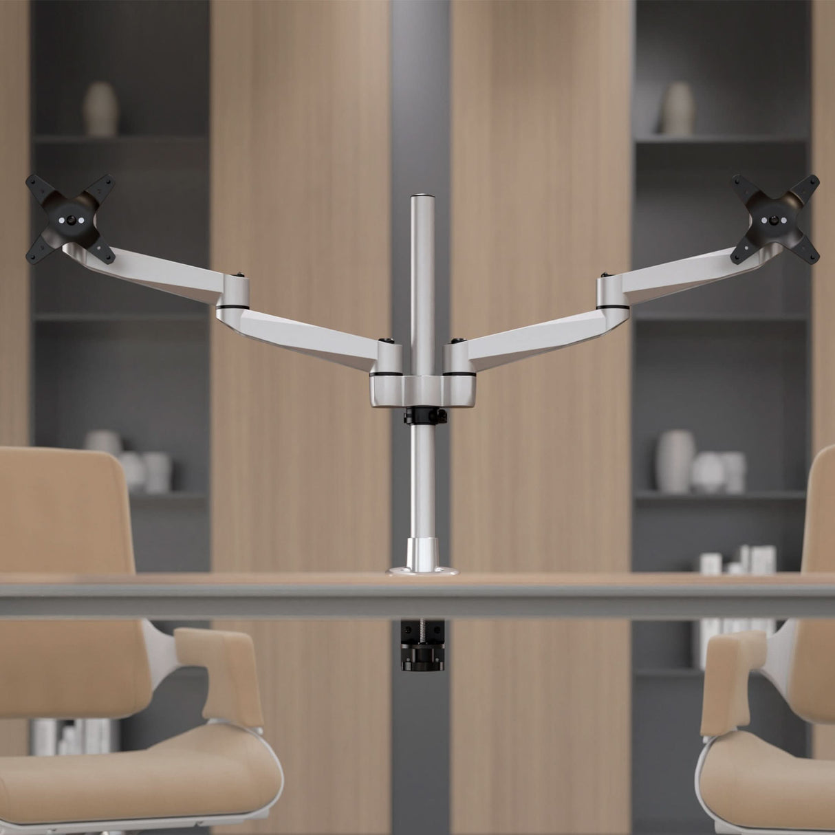 Full Motion Dual Monitor Desk Mount Monitor Mount - CLiX Series Full Motion Dual Monitor Desk Mount - Mount-It! -