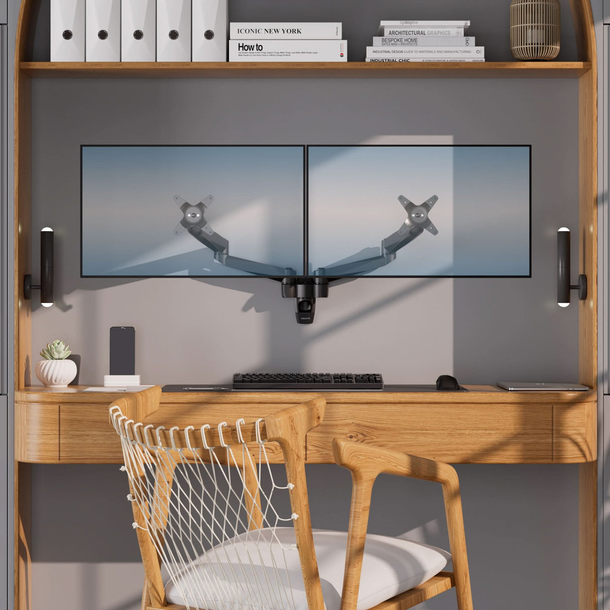 Full Motion Dual Monitor Wall Mount Monitor Mount - CLiX Series Full Motion Dual Monitor Wall Mount - Mount-It! -