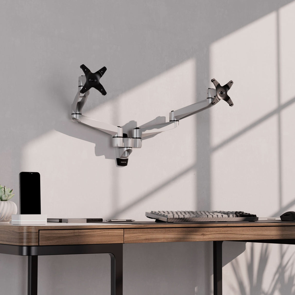 Full Motion Dual Monitor Wall Mount Monitor Mount - CLiX Series Full Motion Dual Monitor Wall Mount - Mount-It! -