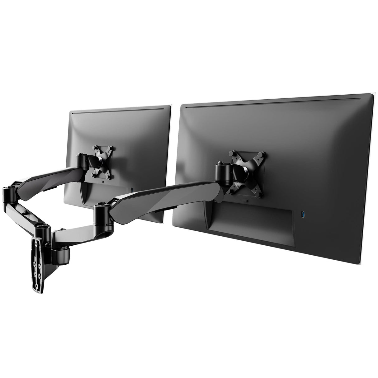 Full Motion Dual Monitor Wall Mount with Gas Spring Arms Monitor Mount - CLiX Series Full Motion Dual Monitor Wall Mount with Gas Spring Arms - Mount-It! -