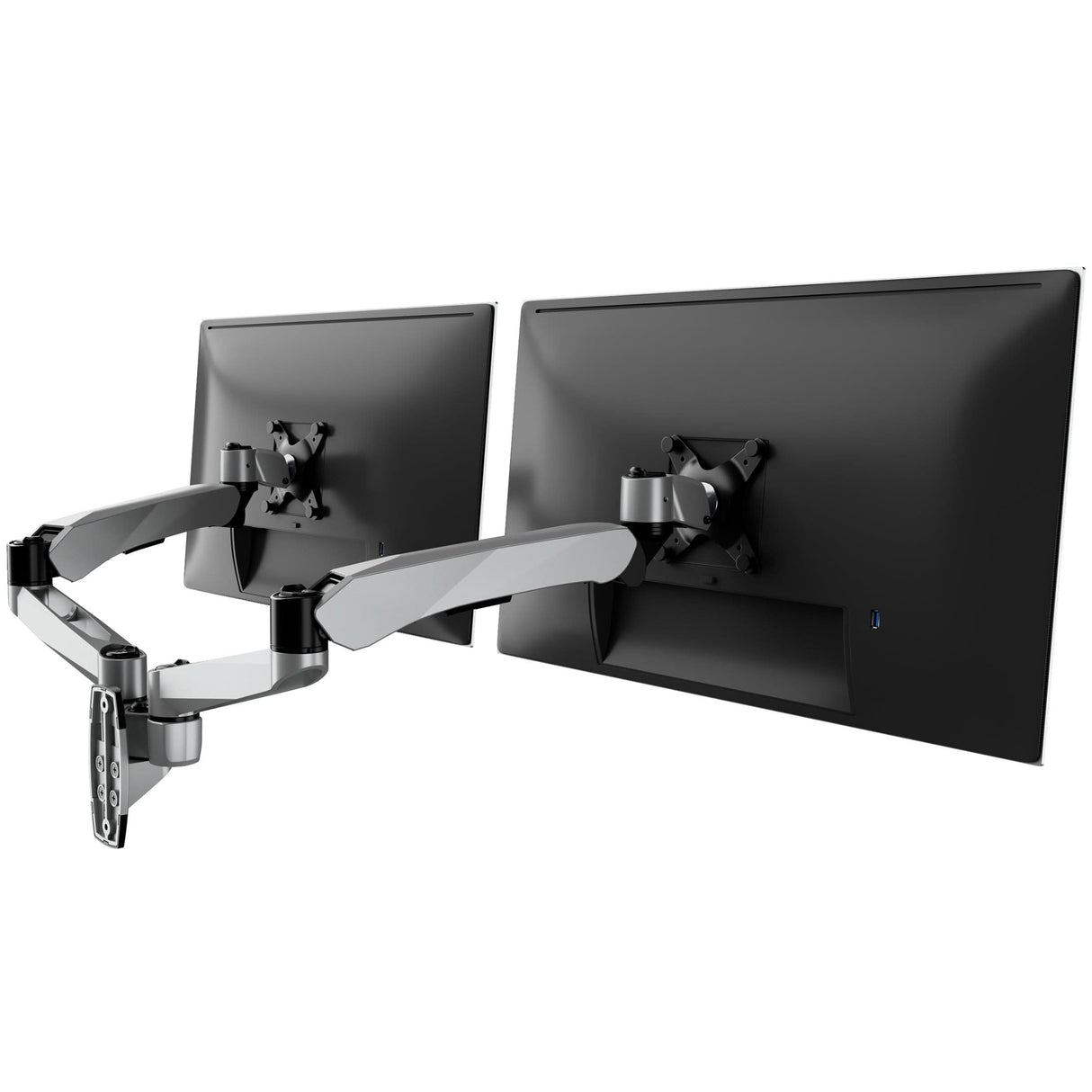 Full Motion Dual Monitor Wall Mount with Gas Spring Arms Monitor Mount - CLiX Series Full Motion Dual Monitor Wall Mount with Gas Spring Arms - Mount-It! -