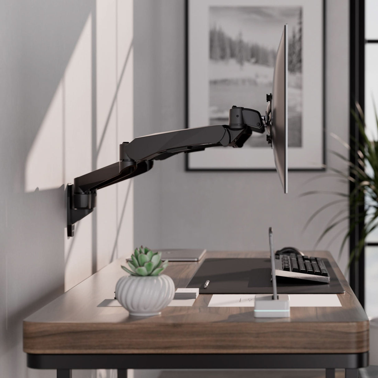 Full Motion Dual Monitor Wall Mount with Gas Spring Arms Monitor Mount - CLiX Series Full Motion Dual Monitor Wall Mount with Gas Spring Arms - Mount-It! -