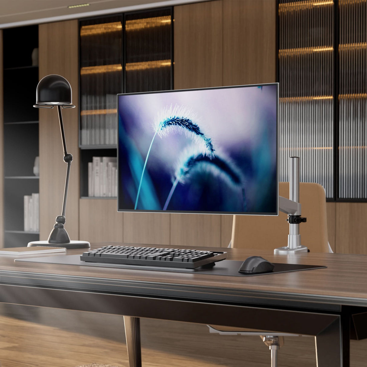 Full Motion Single Monitor Desk Mount Monitor Mount - CLiX Series Full Motion Single Monitor Desk Mount - Mount-It! -