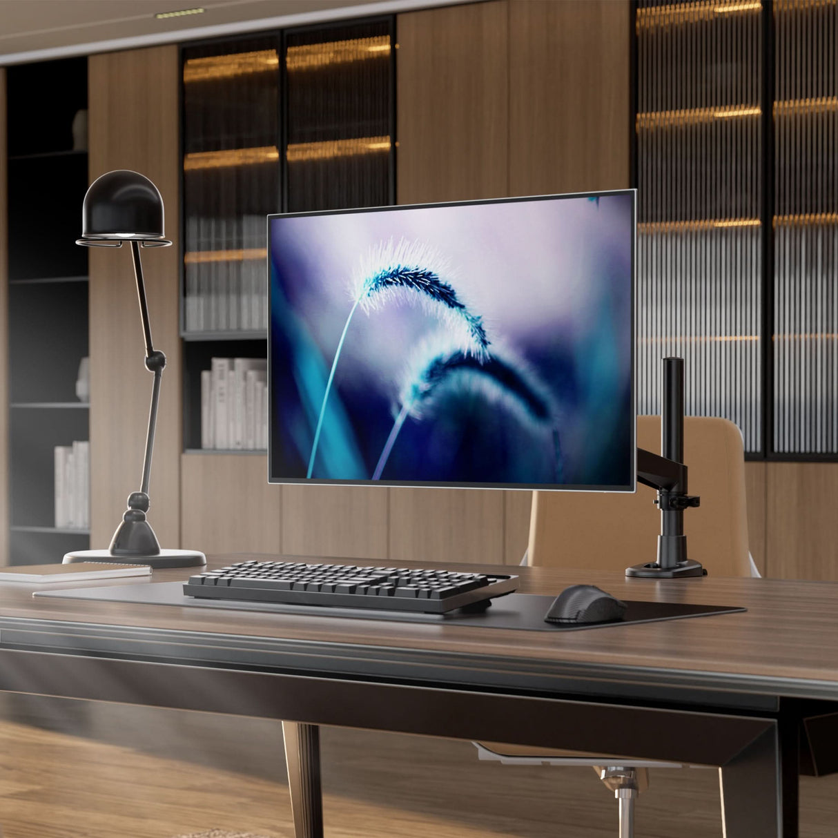 Full Motion Single Monitor Desk Mount Monitor Mount - CLiX Series Full Motion Single Monitor Desk Mount - Mount-It! -