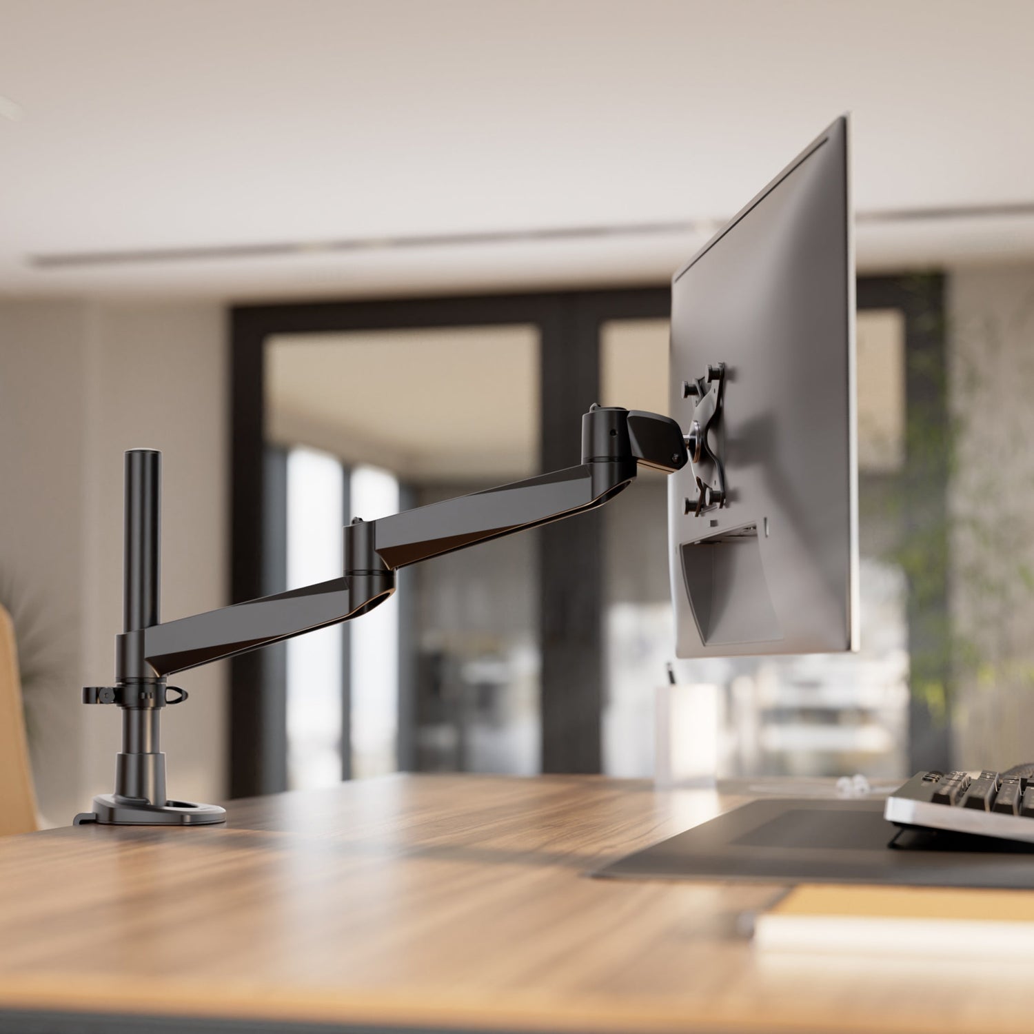 Monitor Mount - CLiX Series Full Motion Single Monitor Desk Mount - Mount-It! -