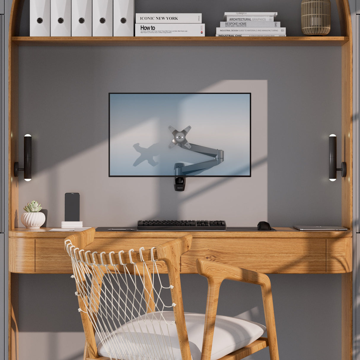 Full Motion Single Monitor Wall Mount Monitor Mount - CLiX Series Full Motion Single Monitor Wall Mount - Mount-It! -