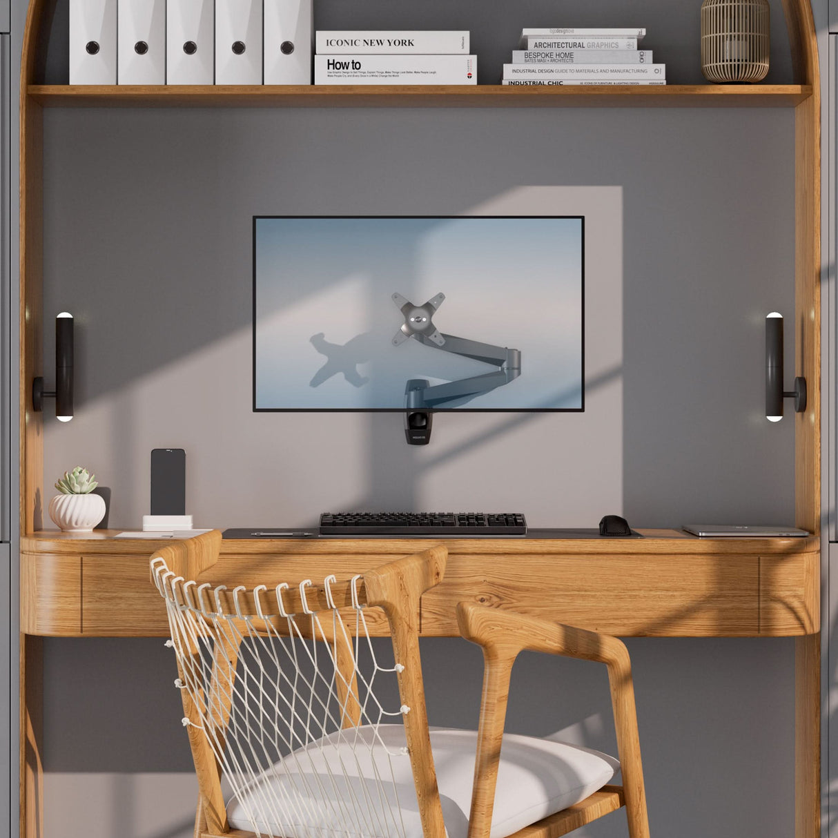 Full Motion Single Monitor Wall Mount Monitor Mount - CLiX Series Full Motion Single Monitor Wall Mount - Mount-It! -