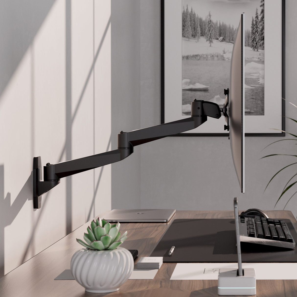 Full Motion Single Monitor Wall Mount Monitor Mount - CLiX Series Full Motion Single Monitor Wall Mount - Mount-It! -