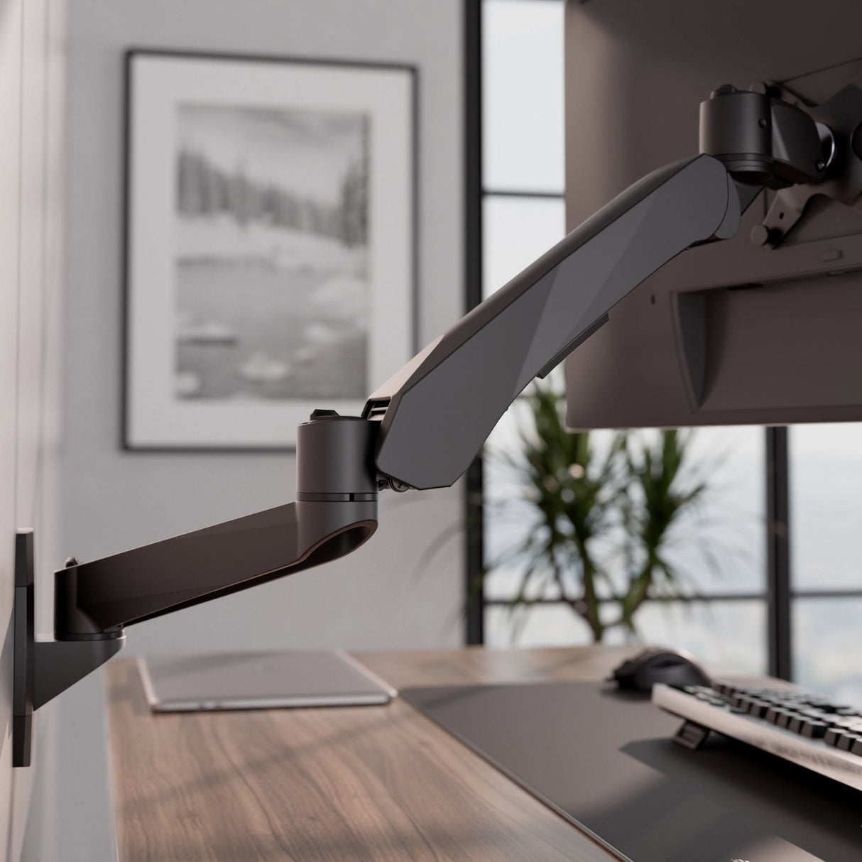 Full Motion Single Monitor Wall Mount with Gas Spring Arm Monitor Mount - CLiX Series Full Motion Single Monitor Wall Mount with Gas Spring Arm - Mount-It! -