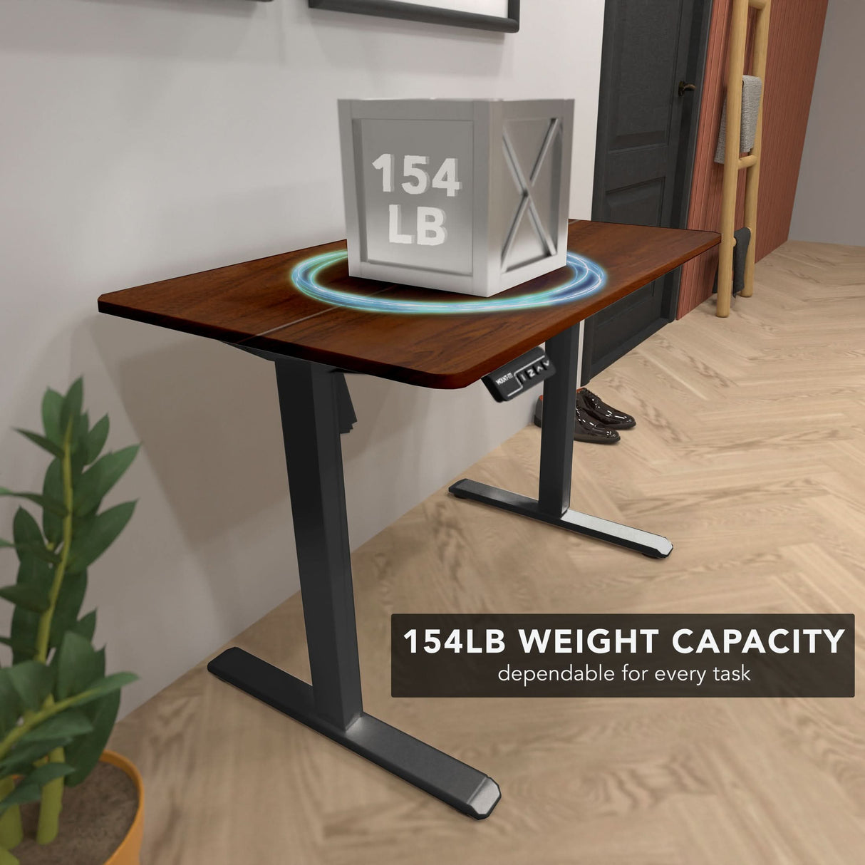 Compact Electric Standing Desk with 40" Tabletop Standing Desk - Compact Electric Standing Desk with 40" Tabletop - Mount-It! -