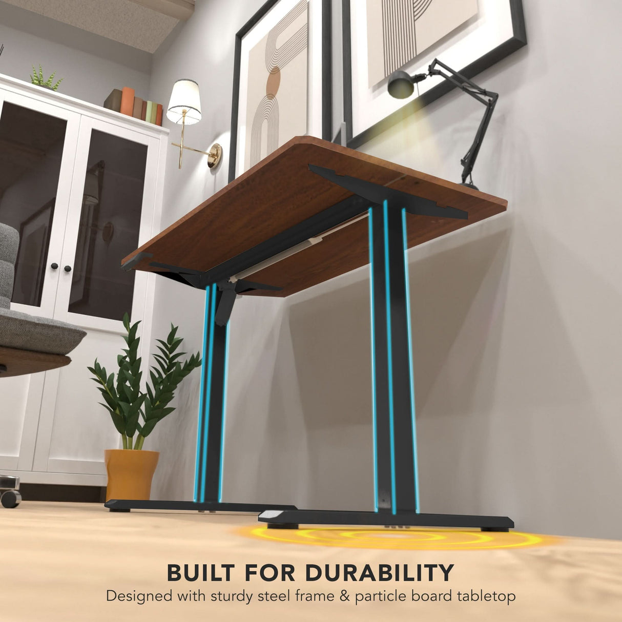 Compact Electric Standing Desk with 40" Tabletop Standing Desk - Compact Electric Standing Desk with 40" Tabletop - Mount-It! -