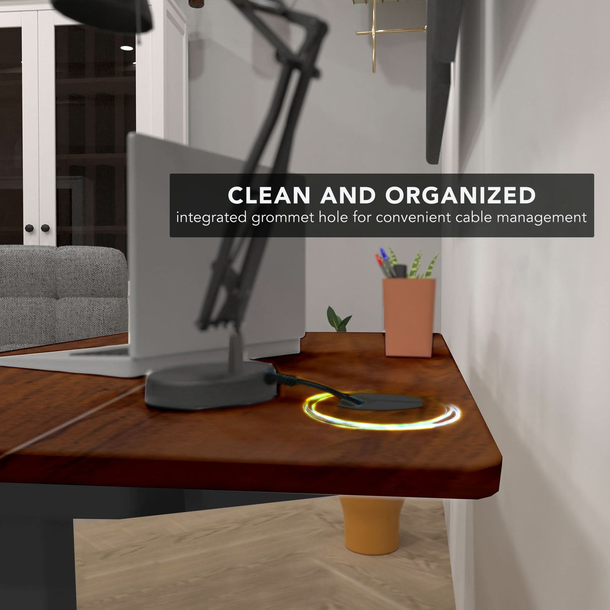 Compact Electric Standing Desk with 40" Tabletop Standing Desk - Compact Electric Standing Desk with 40" Tabletop - Mount-It! -