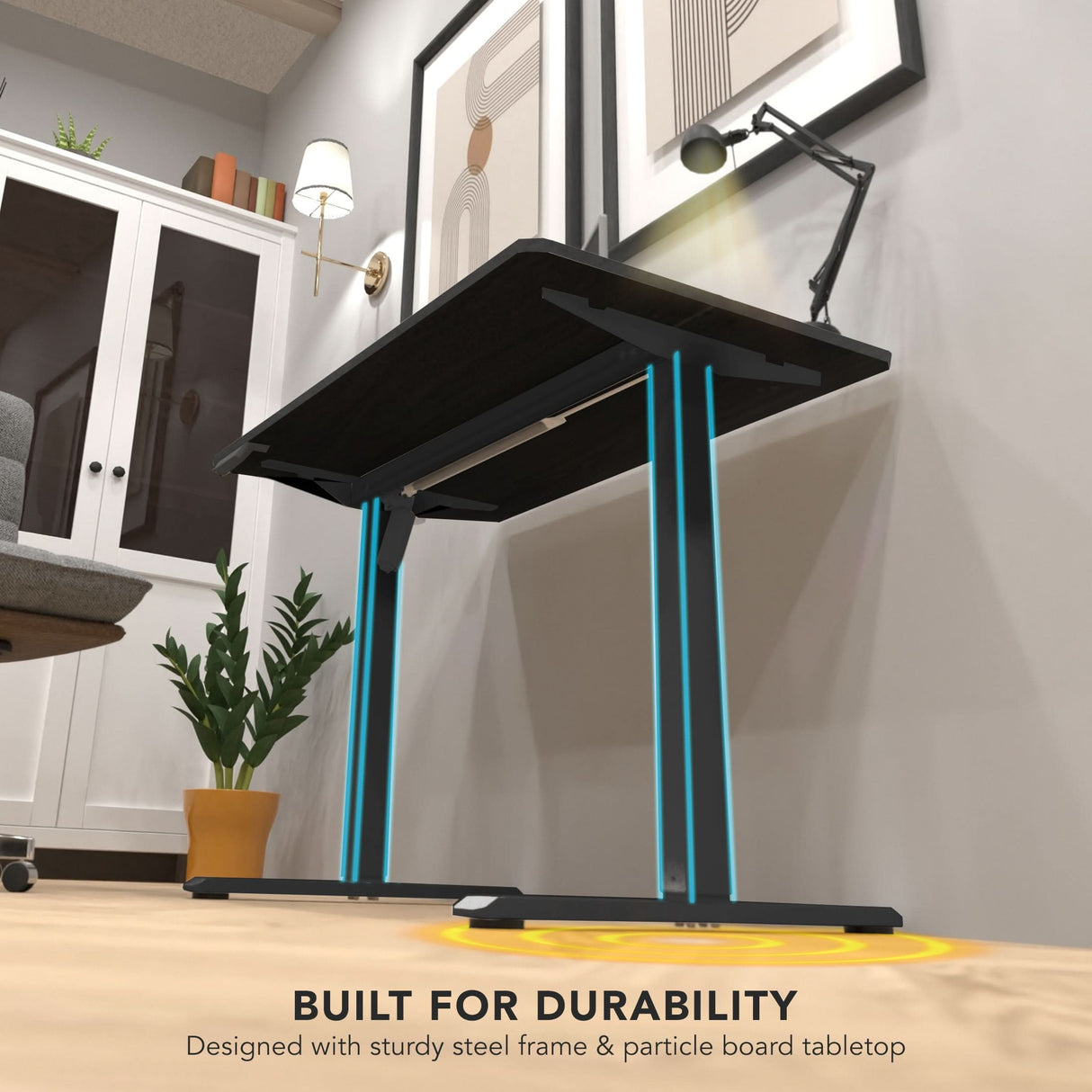 Compact Electric Standing Desk with 40" Tabletop Standing Desk - Compact Electric Standing Desk with 40" Tabletop - Mount-It! -