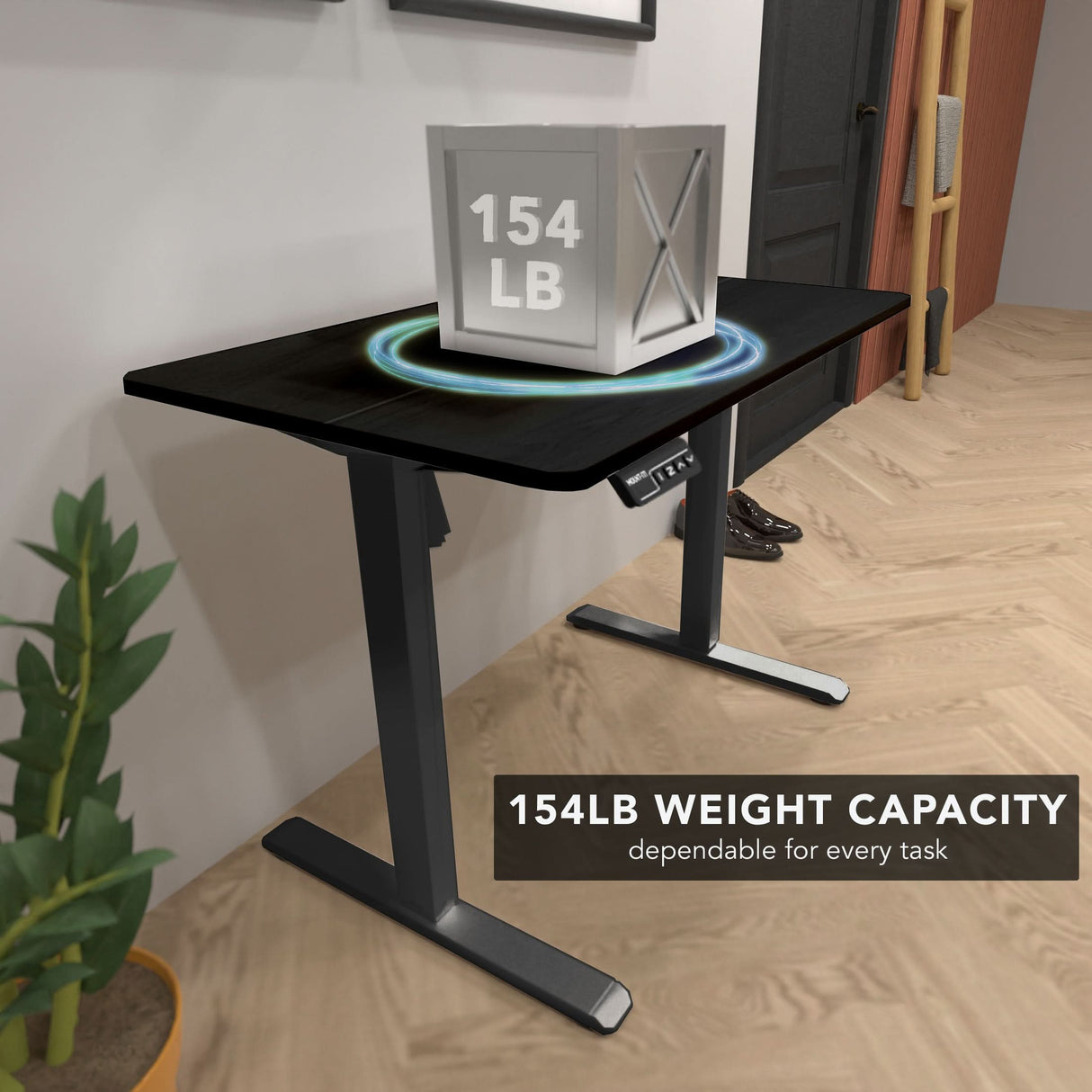 Compact Electric Standing Desk with 40" Tabletop Standing Desk - Compact Electric Standing Desk with 40" Tabletop - Mount-It! -