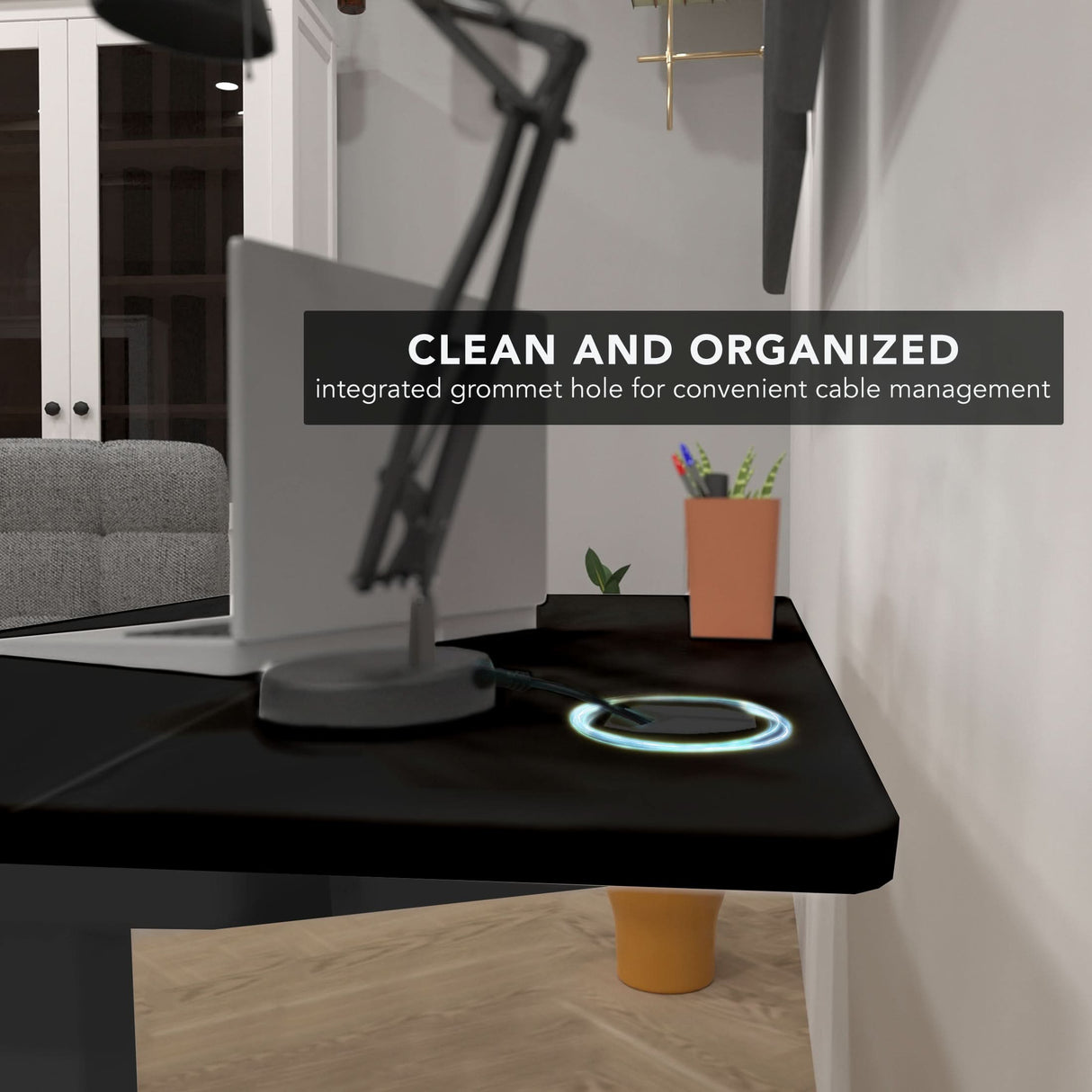 Compact Electric Standing Desk with 40" Tabletop Standing Desk - Compact Electric Standing Desk with 40" Tabletop - Mount-It! -