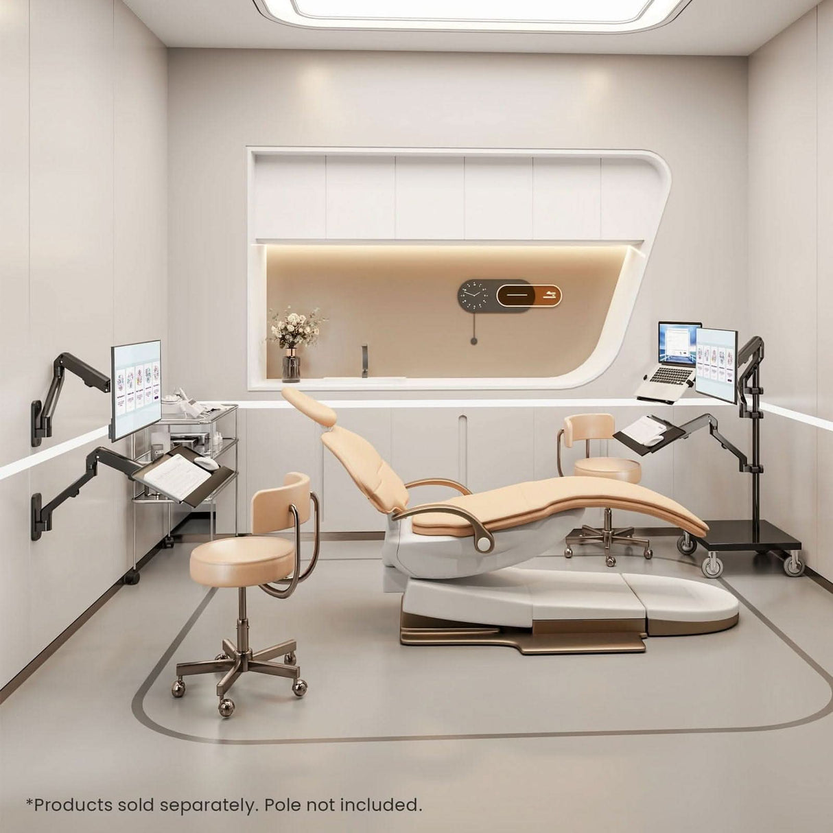 Counterbalance Keyboard Tray Arm for Wall and Pole Mounting Keyboard Trays/Mounts - Counterbalance Keyboard Tray Arm for Wall and Pole Mounting - Mount-It! - MI-1765KB