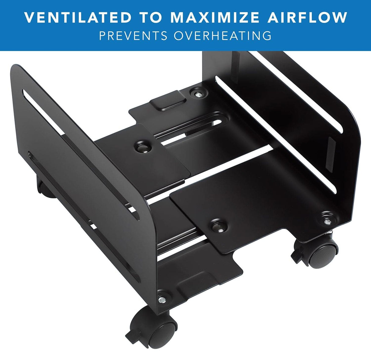 CPU Stand With Four Casters CPU Holder - CPU Stand With Four Casters - Mount-It! - MI-7153