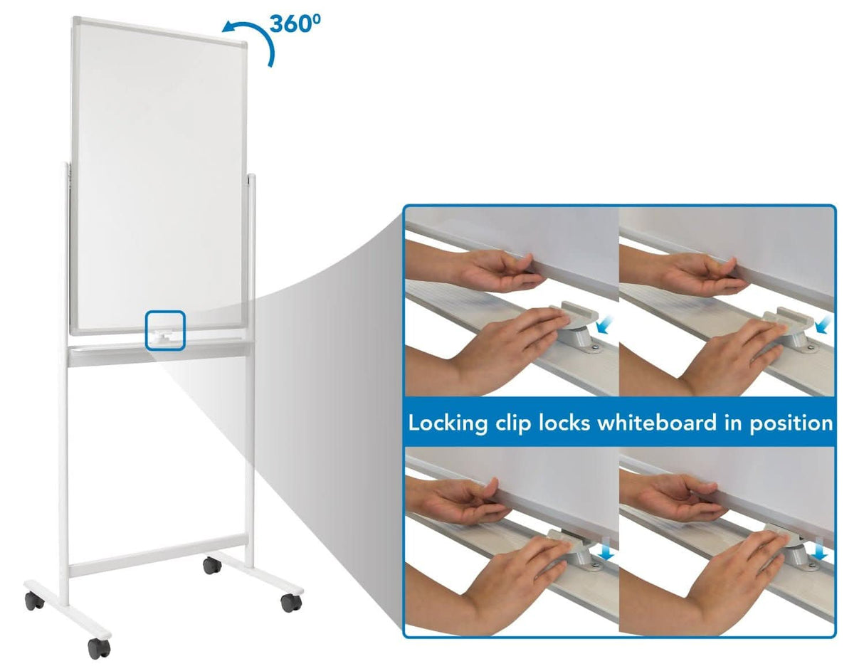 Double-Sided Mobile Whiteboard Dry Erase Boards - Double-Sided Mobile Whiteboard - Mount-It! - MI-10701