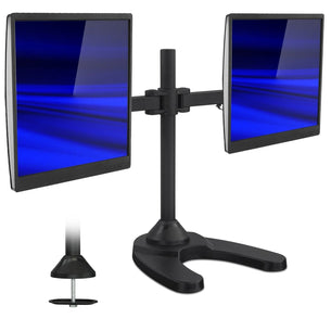 Monitor Stands - Dual Monitor Desk Stand w/ Articulating Arms - Mount-It! - MI-781 Monitor Stands - Dual Monitor Desk Stand w/ Articulating Arms - Mount-It! - MI-781