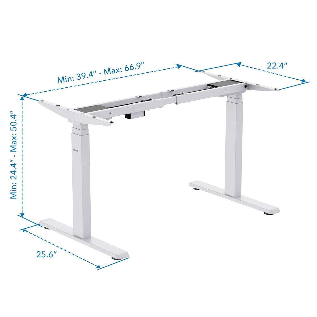 Dual-Motor, 3-Stage Electric Standing Desk Frame Desk Frame - Dual-Motor, 3-Stage Electric Standing Desk Frame - Mount-It! -