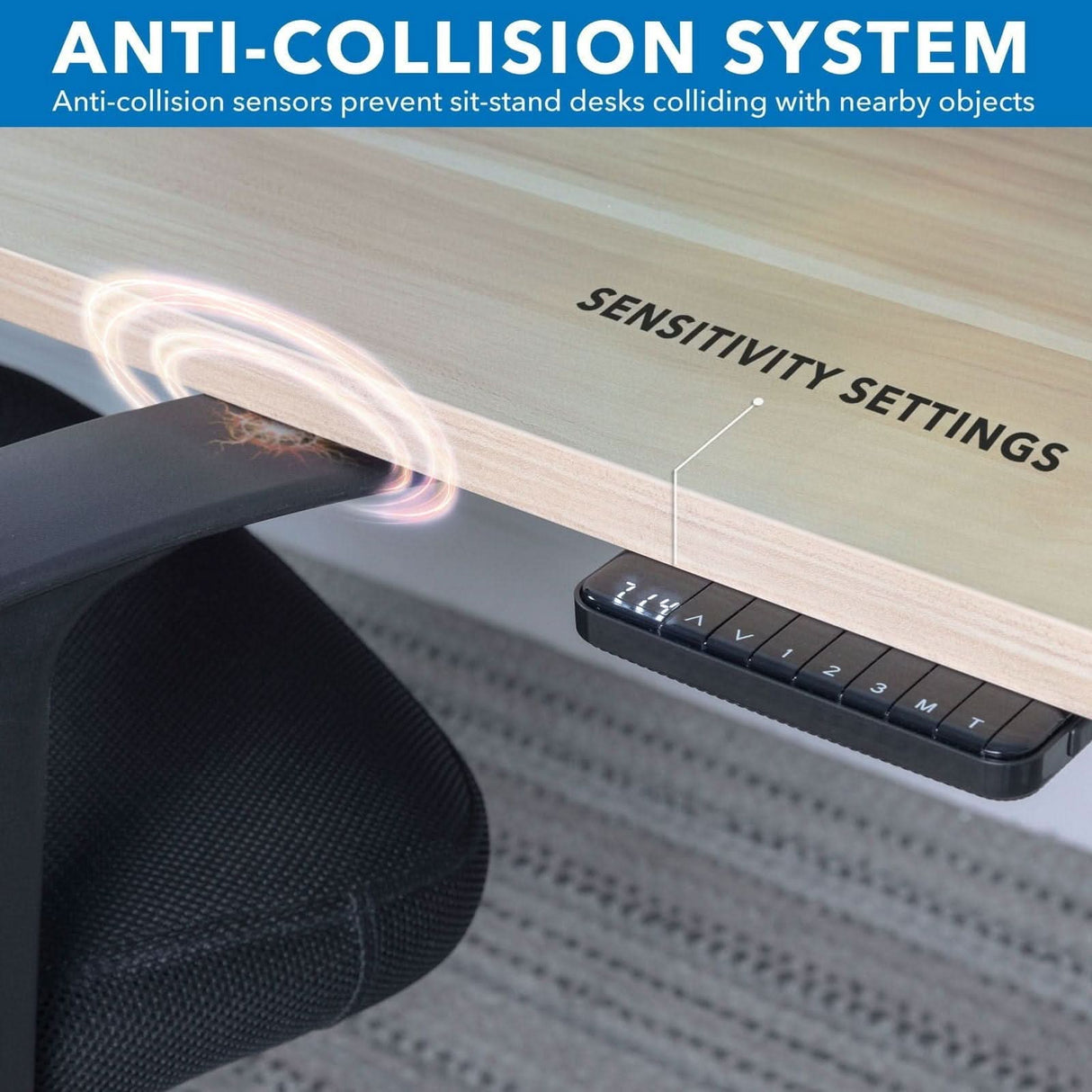 Dual-Motor, 3-Stage Electric Standing Desk Frame Desk Frame - Dual-Motor, 3-Stage Electric Standing Desk Frame - Mount-It! -