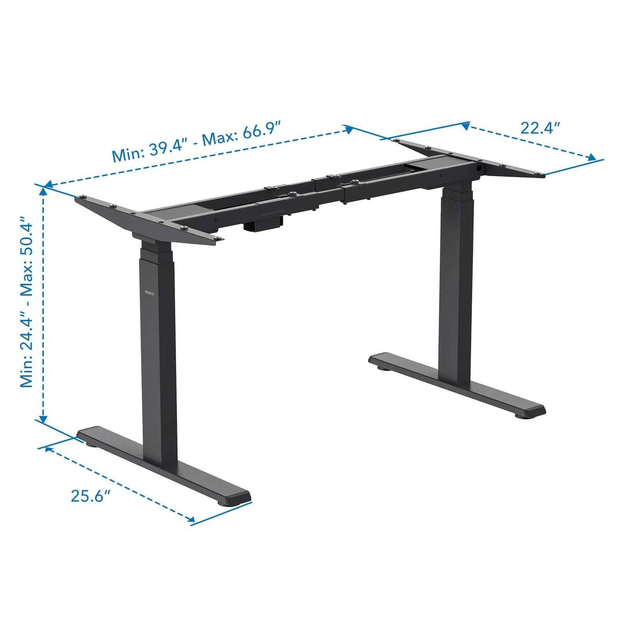 Dual-Motor, 3-Stage Electric Standing Desk Frame Desk Frame - Dual-Motor, 3-Stage Electric Standing Desk Frame - Mount-It! -