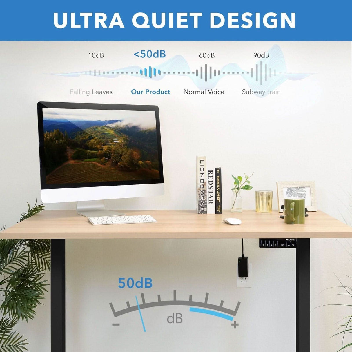 Dual Motor Electric Standing Desk Base Standing Desk - Dual Motor Electric Standing Desk Base - Mount-It! -