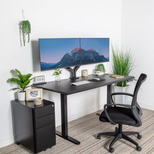 Standing Desk - Dual Motor Electric Standing Desk with 60" Tabletop - Black Base - Mount-It! - Standing Desk - Dual Motor Electric Standing Desk with 60" Tabletop - Black Base - Mount-It! -
