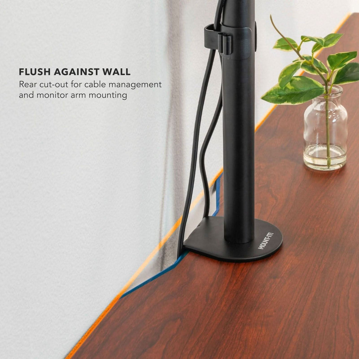 Dual Motor Electric Standing Desk with 72" Tabletop - Black Base Standing Desk - Dual Motor Electric Standing Desk with 72" Tabletop - Black Base - Mount-It! -