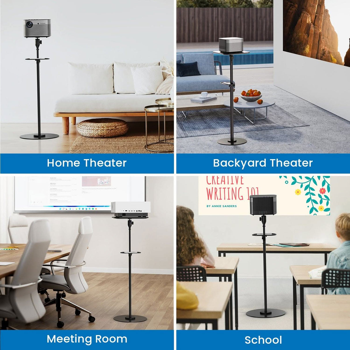 Dual Use Projector Stand Projector Mount - Dual Use Projector Stand - Mount-It! - MI-612