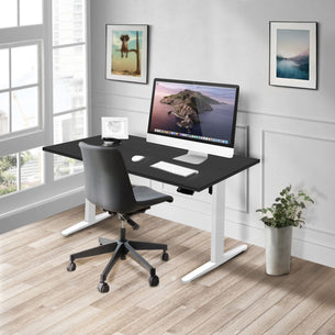 Standing Desk - Electric Standing Desk with 55" Tabletop - White Base - Mount-It! - Standing Desk - Electric Standing Desk with 55" Tabletop - White Base - Mount-It! -