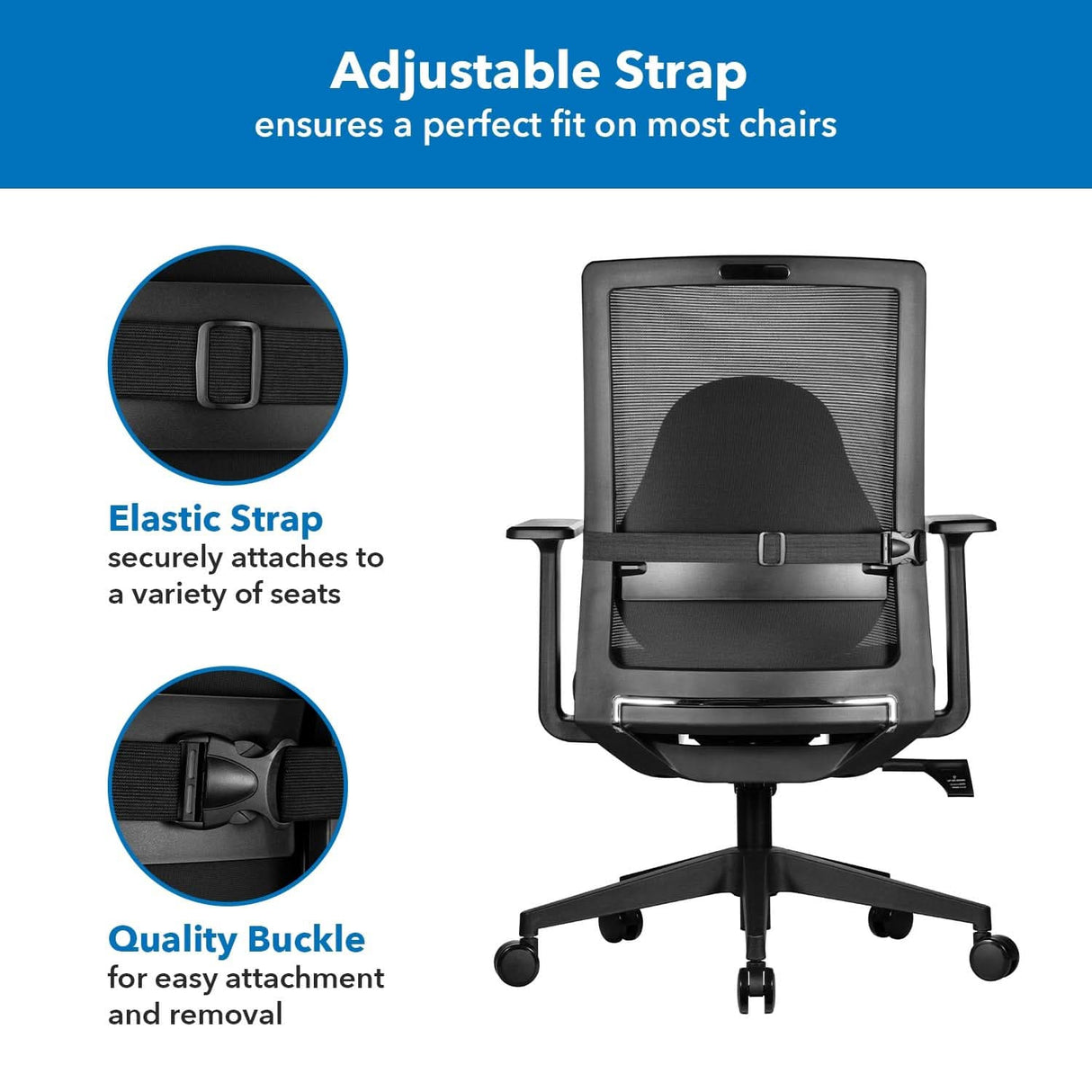 Ergo Collection Curved Back Support Cushion - Ergo Collection Curved Back Support - Mount-It! - MI-1105