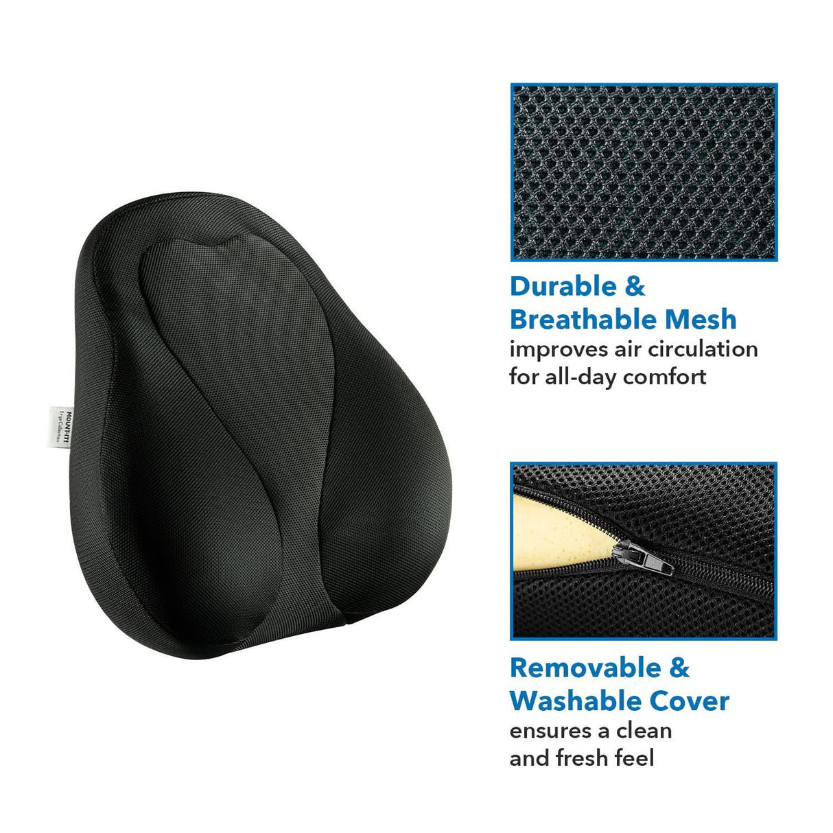 Ergo Collection Curved Back Support Cushion - Ergo Collection Curved Back Support - Mount-It! - MI-1105