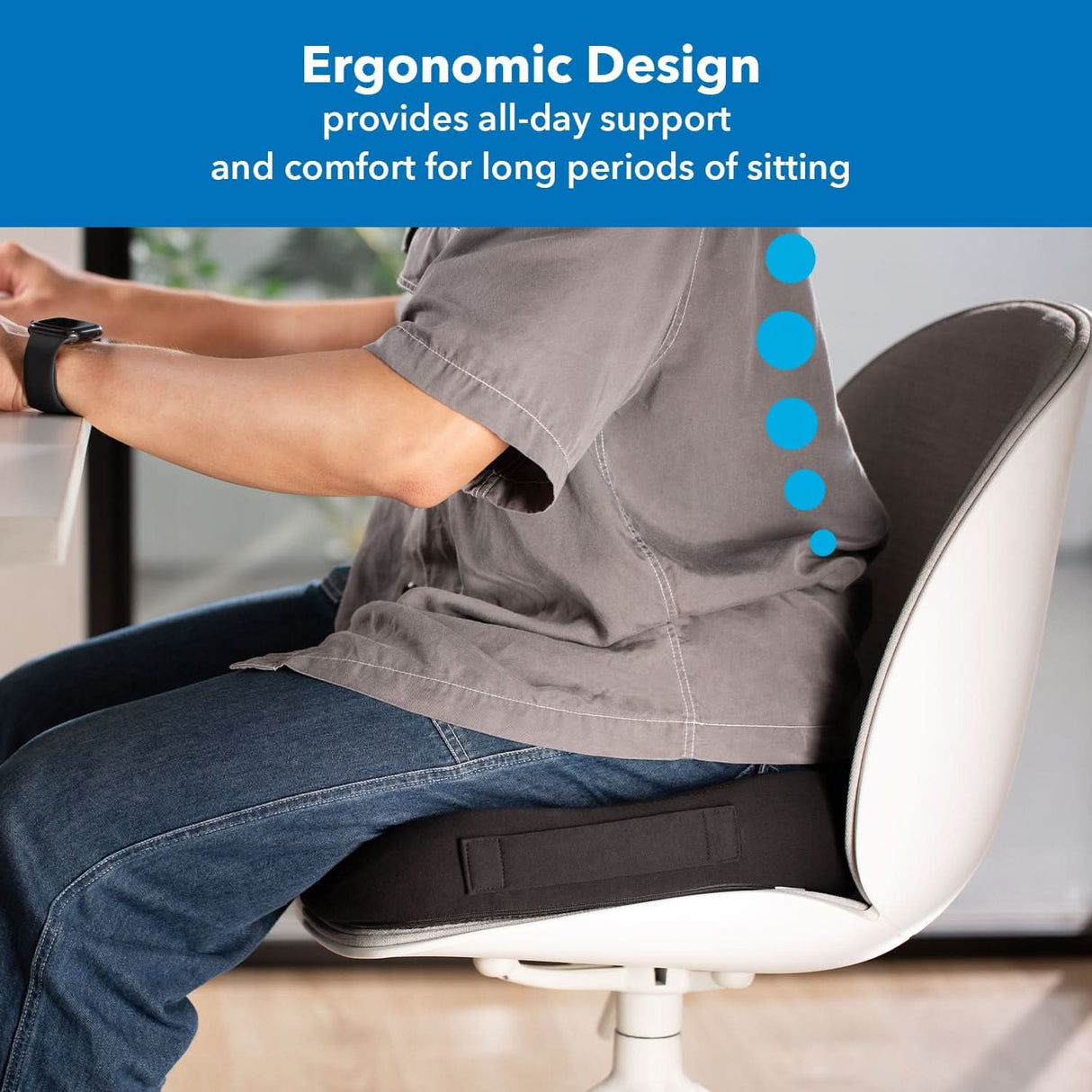 Ergo Collection Ergonomic Seat Cushion Cushion - Ergo Collection Ergonomic Seat Cushion - Mount-It! - MI-1104