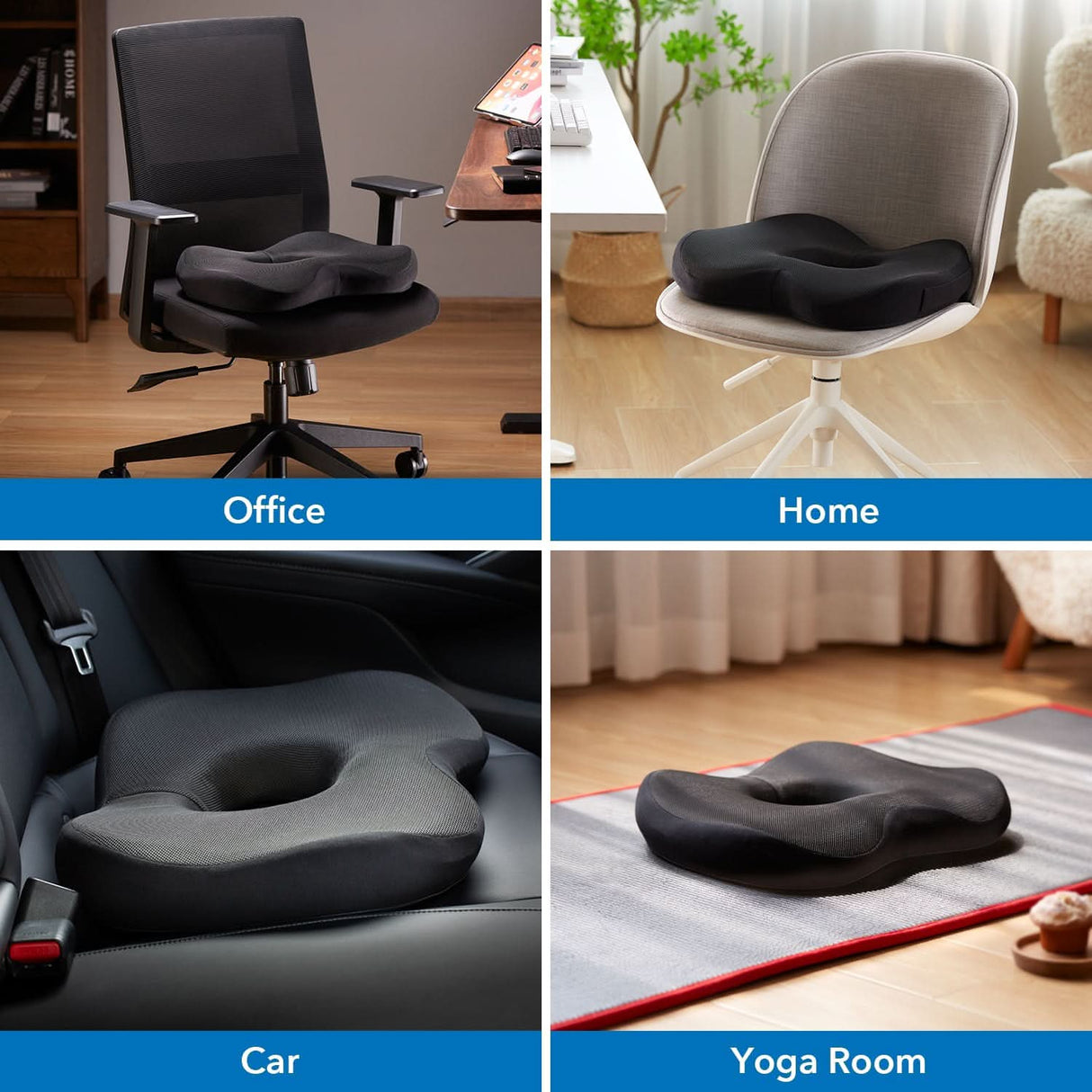 Ergo Collection Ergonomic Seat Cushion Cushion - Ergo Collection Ergonomic Seat Cushion - Mount-It! - MI-1104