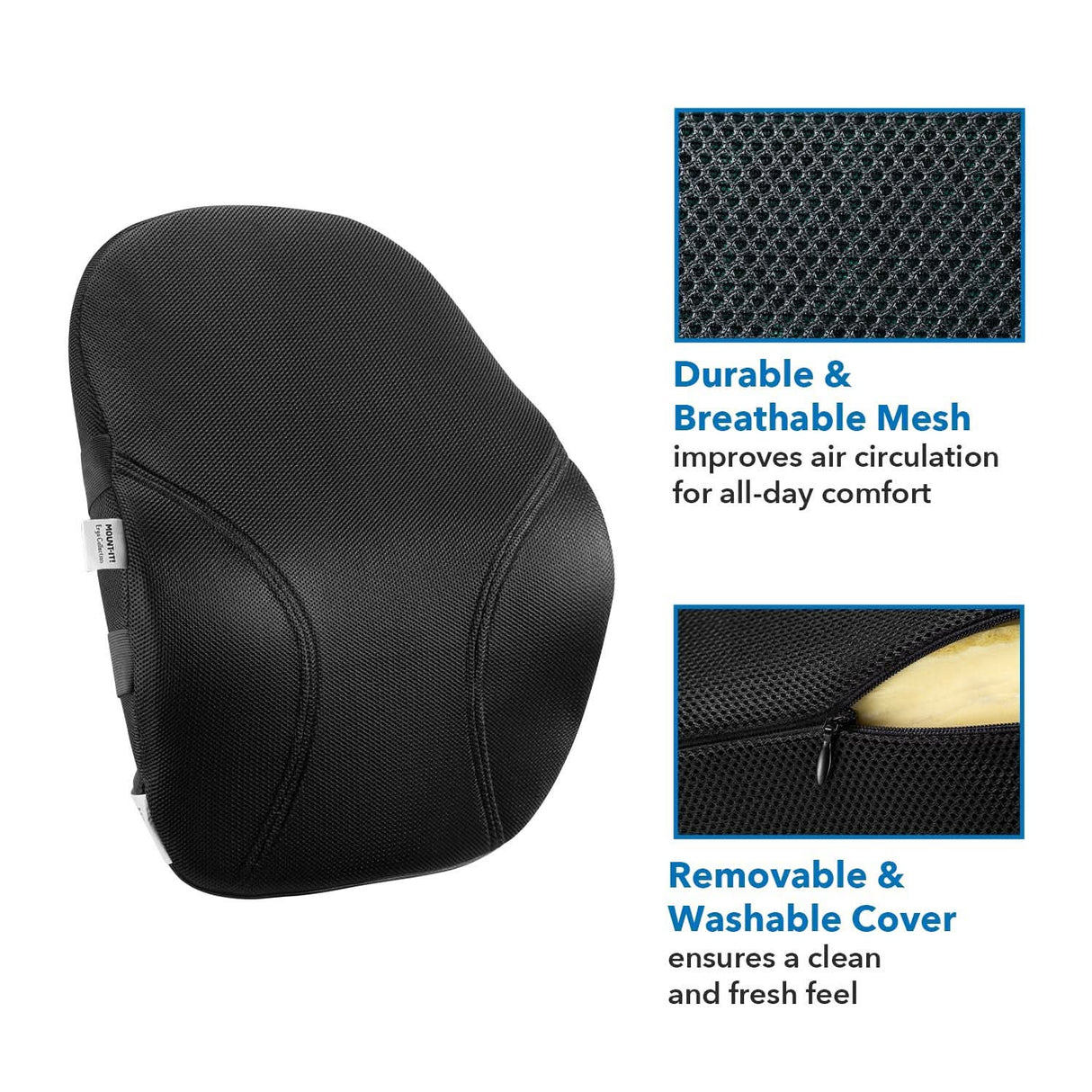 Ergo Collection Lumbar Support Cushion - Ergo Collection Lumbar Support - Mount-It! - MI-1107