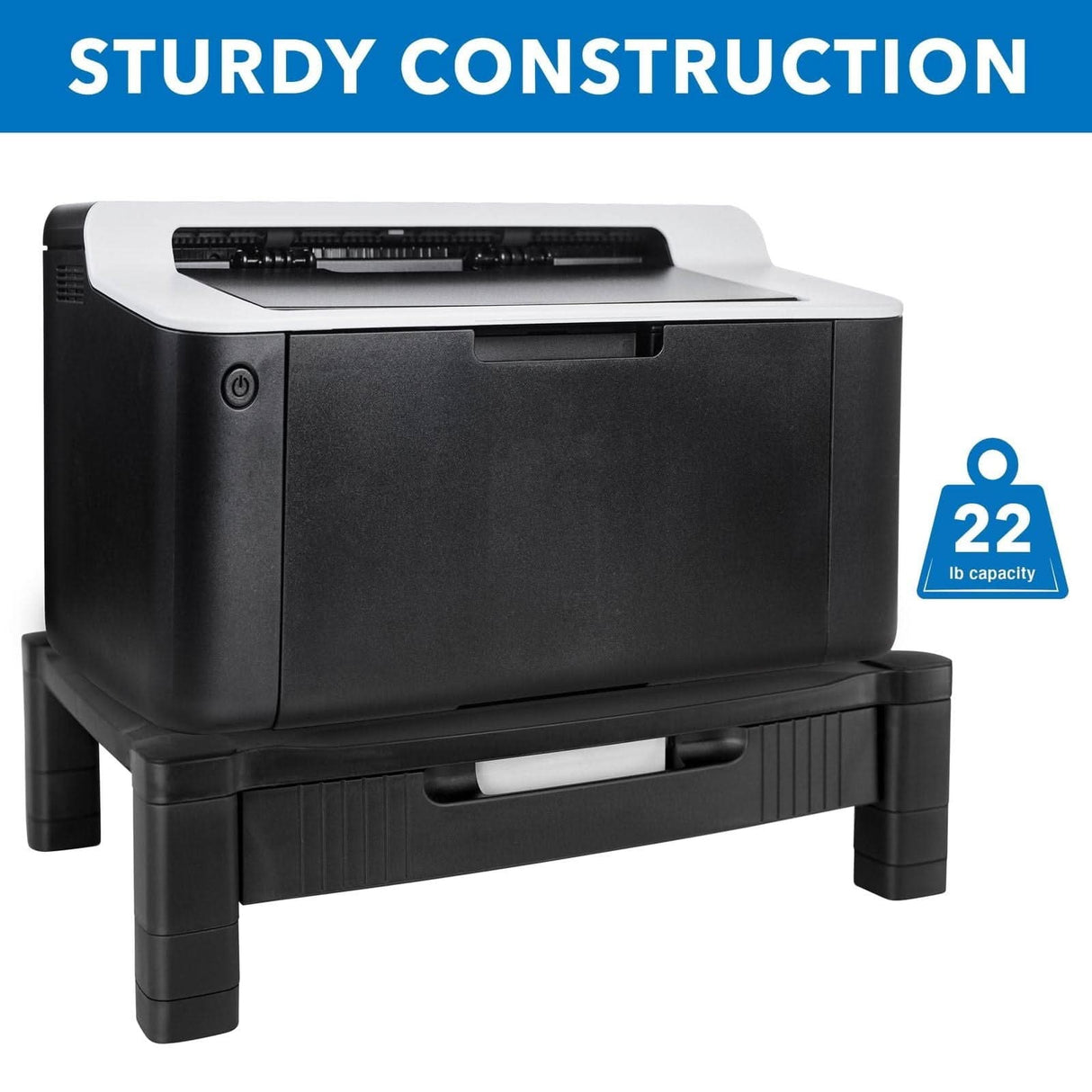 Ergonomic, Adjustable Printer, Monitor, & Laptop Stand Monitor Risers - Ergonomic, Adjustable Printer, Monitor, & Laptop Stand - Mount-It! - MI-7853A