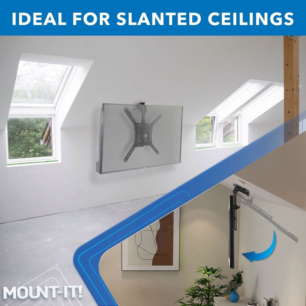 Flip-Down Ceiling TV Mount TV Mount - Flip-Down Ceiling TV Mount - Mount-It! -