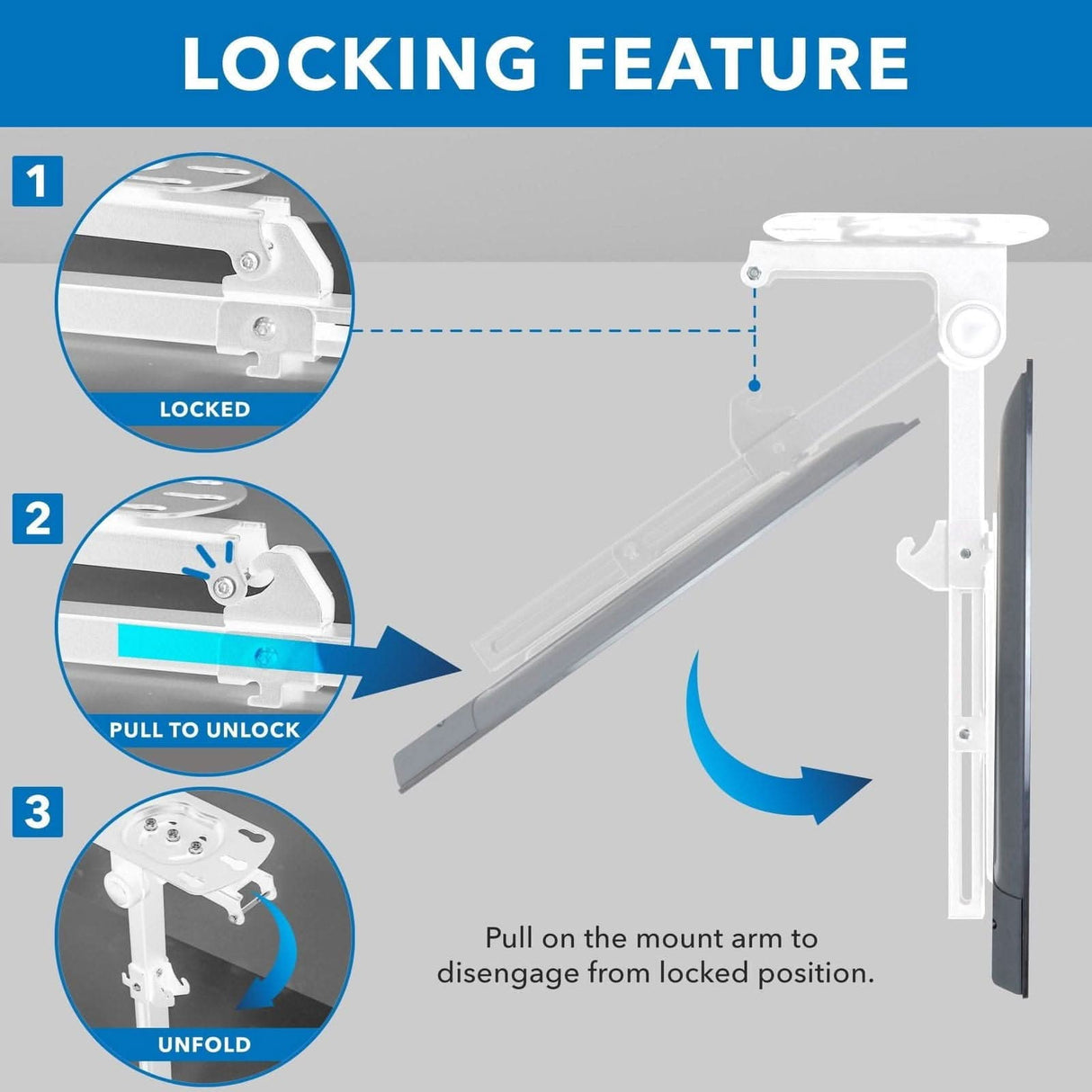 Flip-Down Ceiling TV Mount TV Mount - Flip-Down Ceiling TV Mount - Mount-It! -