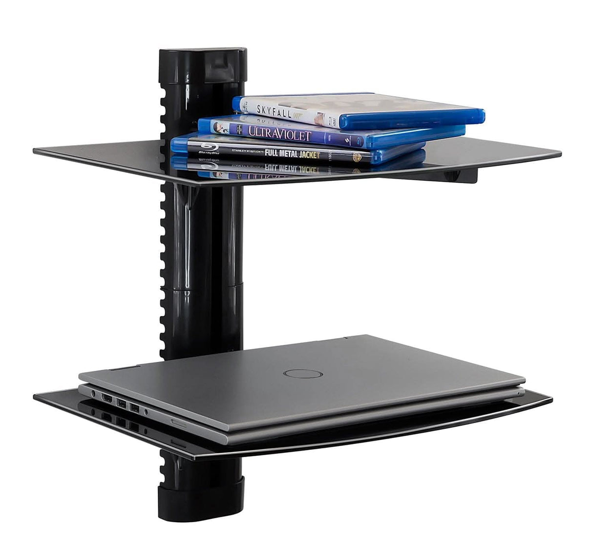 Floating Wall Mounted Dual Shelf Stand Component Shelves - Floating Wall Mounted Dual Shelf Stand - Mount-It! - MI-892